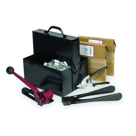 Steel Strapping Kit, 1, 470 lb, Steel MPN:6LGE0