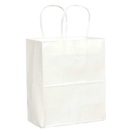 Tempo White Shopping Bag Flat Bottom, Twist Handles, Pk250 MPN:84598