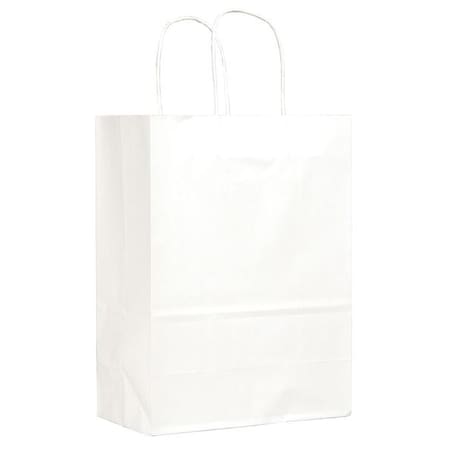 Missy White Shopping Bag Flat Bottom, Twist Handle, Pk250 MPN:84641