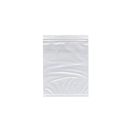 Reclosable Bag, Zip Seal, 8 in L, 5 in W, 2 mil Thick, Low Density Polyethylene (LDPE), Clear MPN:85006