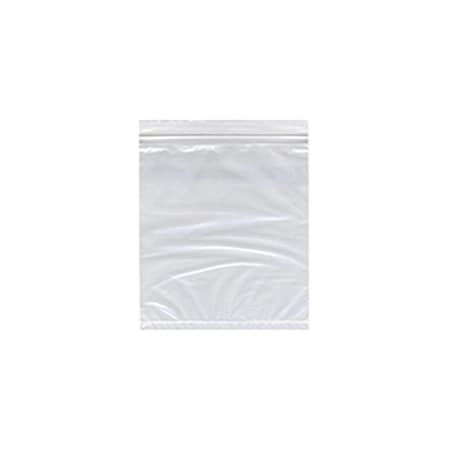 Reclosable Bag, Zip Seal, 8 in L, 6 in W, 2 mil Thick, Low Density Polyethylene (LDPE), Clear MPN:85037