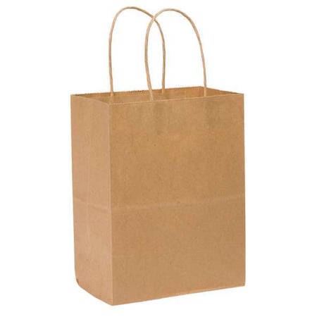 Tempo Brown Shopping Bag Flat Bottom, Twist Handles, Pk250 MPN:87097