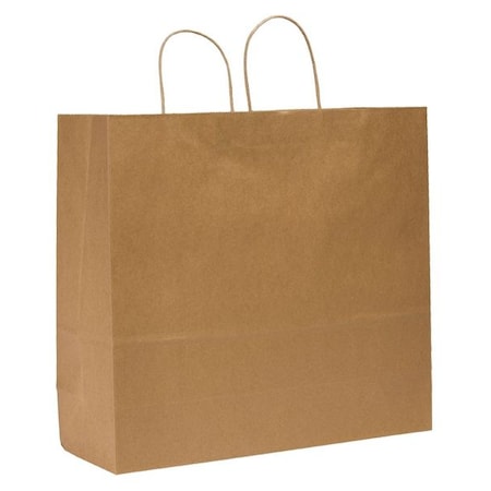 Shopping Bag Flat Bottom, Downtowner Brown, Paper Twist Handles, Pk200 MPN:87130
