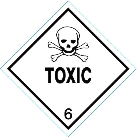 DOT Label, 4 In. H, Toxic, 4 In. W, PK250 MPN:8V073