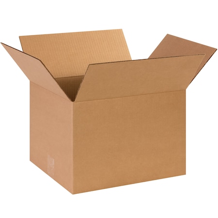 14 in x 12 in x 10 in Shipping Box, Kraft, Corrugate, Single Wall, 44 ECT MPN:HD141210