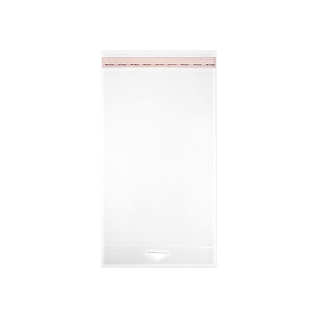 Reclosable Bag, Fold Seal, 6 1/2 in L, 3 in W, 1.6 mil Thick, Biaxial Oriented Polypropylene, Clear MPN:L6H3x6.5