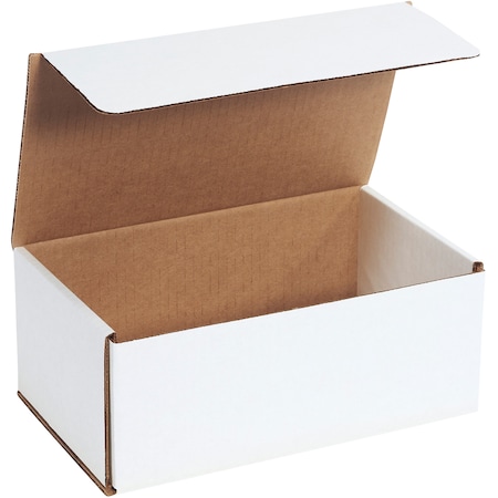 10 in x 6 in x 4 in Inside H, Literature Mailer, White, Corrugate, Single Wall MPN:M1064