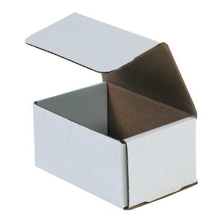 6 in x 4 in x 3 in Inside H, Literature Mailer, White, Corrugate, Single Wall MPN:M643