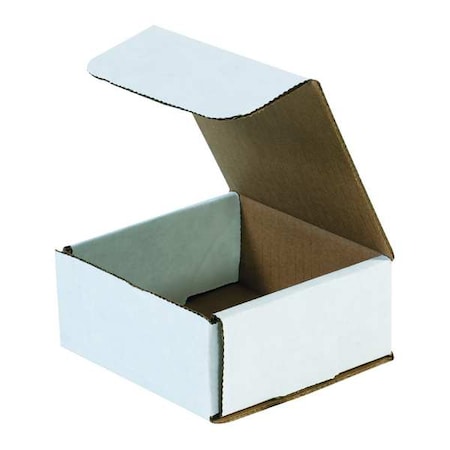 4 3/8 in x 4 3/8 in x 2 in Inside H, Literature Mailer, White, Corrugate, Single Wall MPN:MLR1