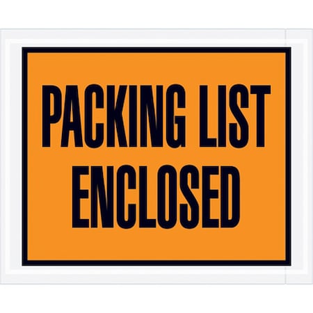 Packing List Envelopes, Orange, PK1000 MPN:PL10