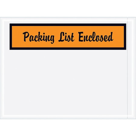 Packing List Envelopes, Orange, PK1000 MPN:PL2