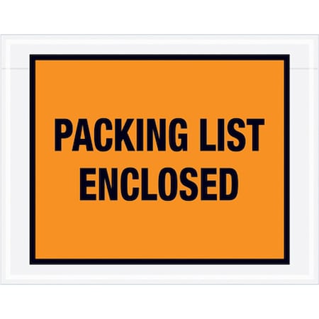 Packing List Envelopes, Orange, PK1000 MPN:PL22