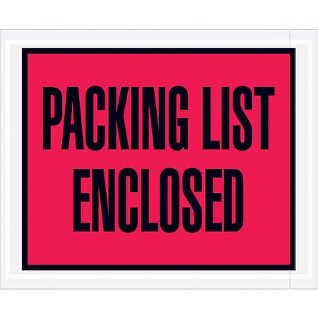 Packing List Envelopes, Red, PK1000 MPN:PL402