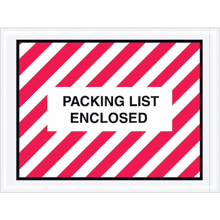 PackingListEnvelopes, Red/White, PK1000 MPN:PL409