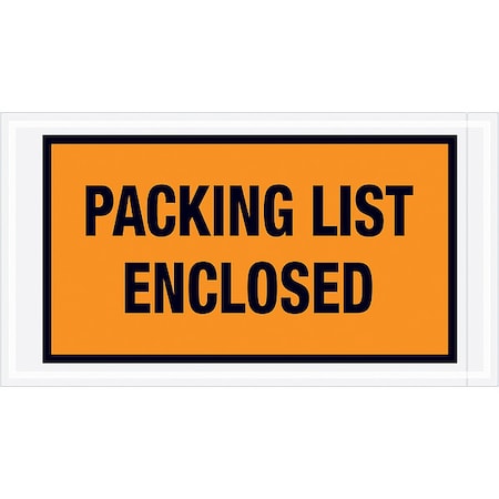Packing List Envelopes, Orange, PK1000 MPN:PL426