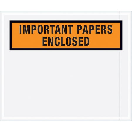 Packing List Envelopes, Orange, PK500 MPN:PL449