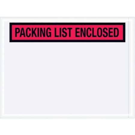 Packing List Envelopes, Red, PK1000 MPN:PL451