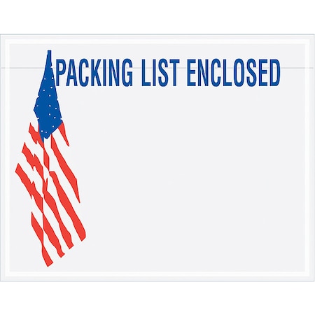 PackingListEnvelopes, Bl/Rd/Wht, PK1000 MPN:PL468