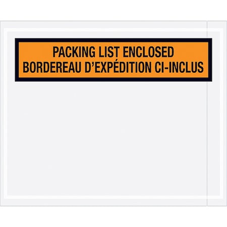 Packing List Envelopes, Orange, PK1000 MPN:PL501