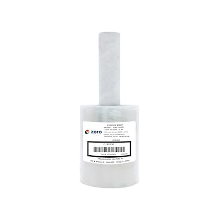 Hand Stretch Wrap, 5 in W x 1, 000 ft L, 80 ga, Clear, 1 Roll MPN:PVT5 080GRZ