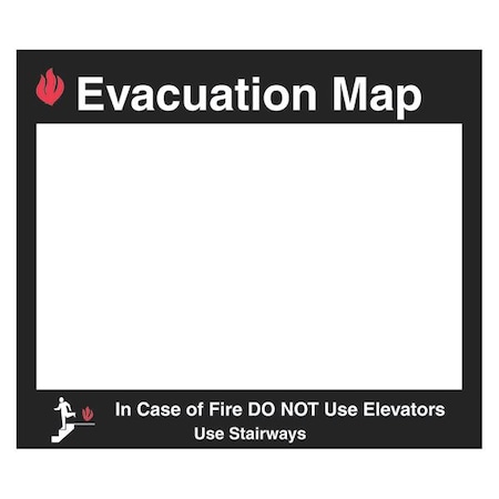 Evacuation Map Holder, Black; Clear; Red MPN:102851