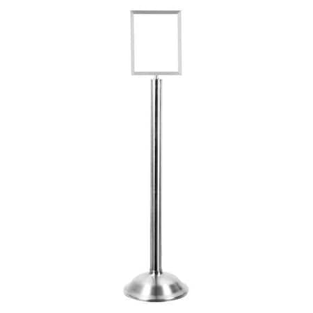 Sign Holder, 8-1/2In x 11In Frame, Chrome MPN:1310T-1P-8511HD-V