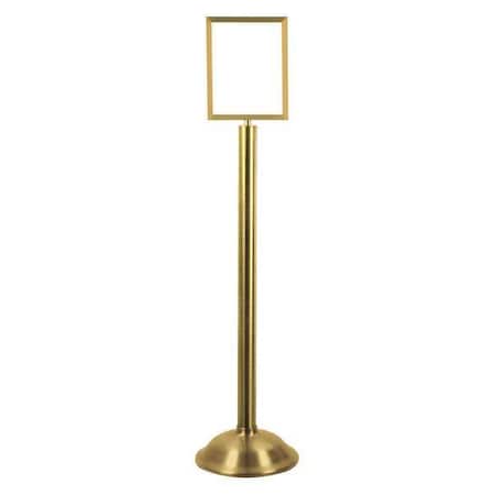 Floor Sign Holder, Polished Brass, 48.32