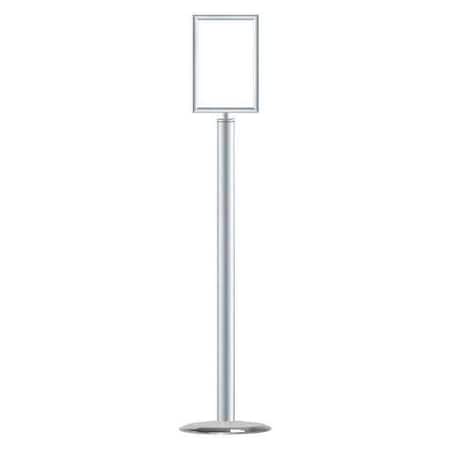 Sign Holder, 7In X11In Frame, Satin Chrome MPN:1310U-1S-0711HD-V