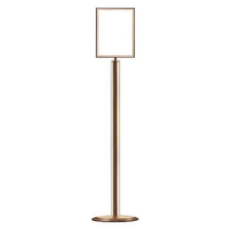 Floor Sign Holder, Polished Brass, 46.06