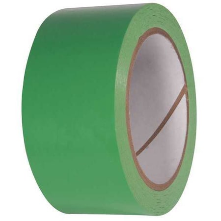 Floor Marking Tape, vinyl, No Legend, Green, 2 in W., 2.4 mil Thickness MPN:15D720