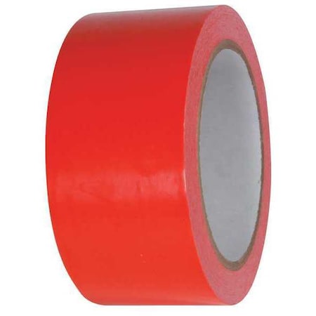 Floor Marking Tape, vinyl, No Legend, Red, 2 in W., 2.4 mil Thickness MPN:15D723