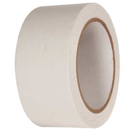 Floor Marking Tape, vinyl, Solid, White, 2 in W., 2.2 mil Thickness MPN:15D725