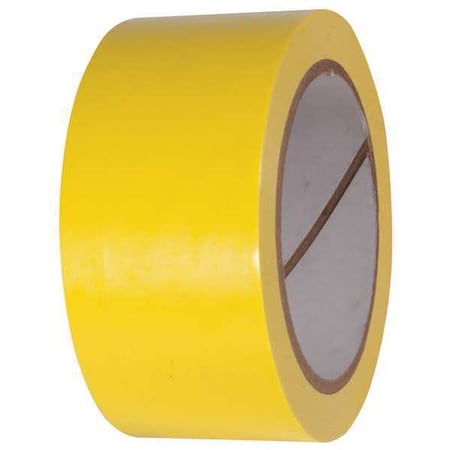 Floor Marking Tape, vinyl, Solid, Yellow, 2 in W., 2.4 mil Thickness MPN:15D726