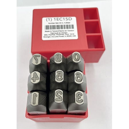 Hand Stamp Kit, Number Set MPN:1EC15