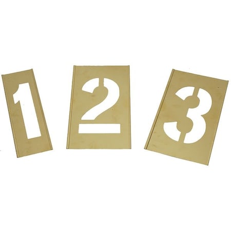 Interlocking Stencil, Numbers, Brass, 1F042 MPN:1F042