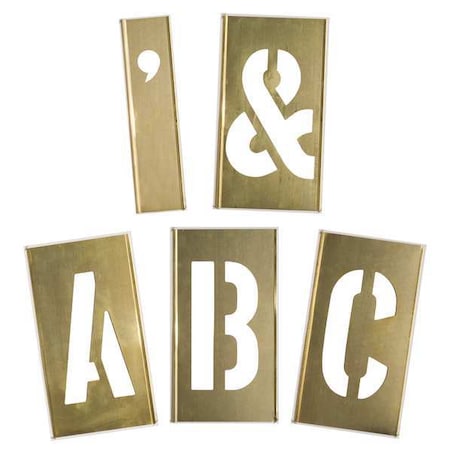 Interlocking Stencil, Letters, Brass, 1F045 MPN:1F045