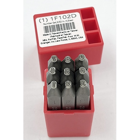 Hand Stamp Kit, Number Set MPN:1F102