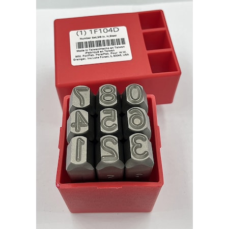 Hand Stamp Kit, Number Set MPN:1F104