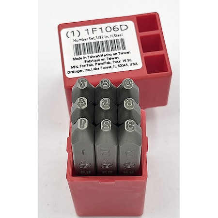Hand Stamp Kit, Number Set MPN:1F106