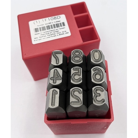 Hand Stamp Kit, Number Set MPN:1F108
