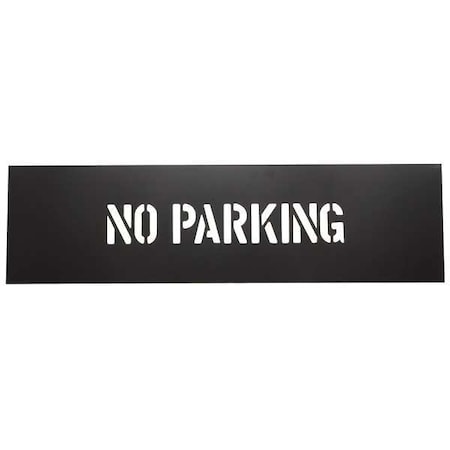 Stencil, Message, No Parking, 2 in Character Height, Not Applicable Font, PVC, Black, 33 Pieces MPN:1F122
