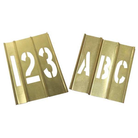 Stencil Kit, Combination Set, Letters and Numbers, 1 1/2 in Character Height, Not Applicable Font MPN:20Y503
