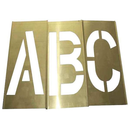 Stencil Kit, Combination Set, A Thru Z, Punctuation, 1 in Character Height, Not Applicable Font MPN:20Y505