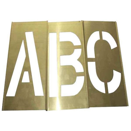 Stencil Set, Letters, Punctuation, Brass, 20Y508 MPN:20Y508