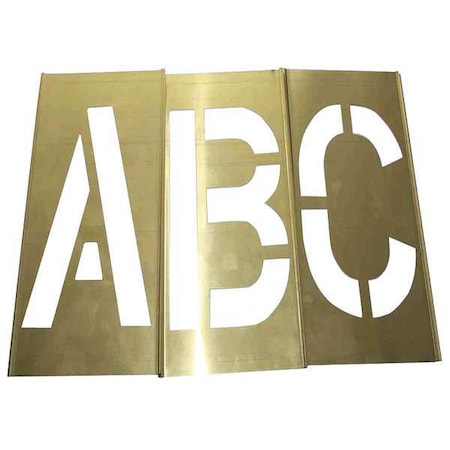 Stencil Set, Letters, Punctuation, Brass, 20Y509 MPN:20Y509