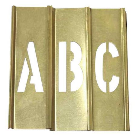 Stencil Set, Letters, Punctuation, Brass, 20Y510 MPN:20Y510