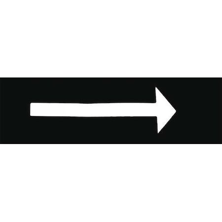 Stencil, Symbol, Arrow, 3 1/2 in Character Height, Not Applicable Font, PVC, Black, 1 Pieces MPN:20Y539