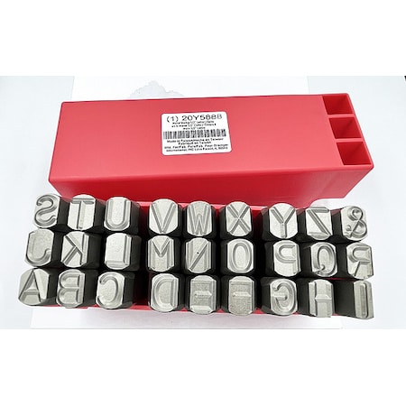 Hand Stamp Kit, Letter Set MPN:20Y588