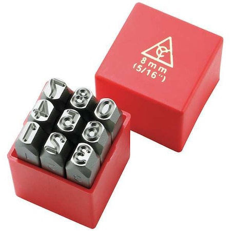 Hand Stamp, 3/8 In, Number Set MPN:20Y594