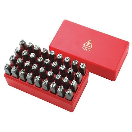 Hand Stamp Kit, Letter/Number Set MPN:20Y596